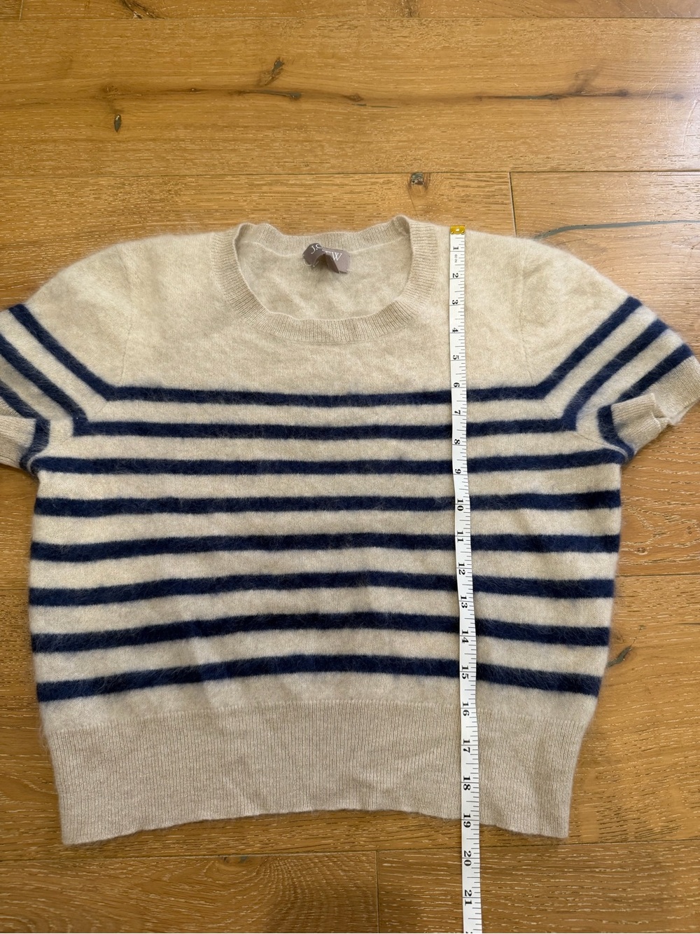 J. Crew Brushed 100% Cashmere Striped Sweater - size Medium - Picture 5 of 7